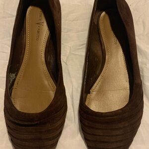 Vince Camuto Brown Suede Ballet Flats